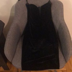 Bardot velvet mini dress